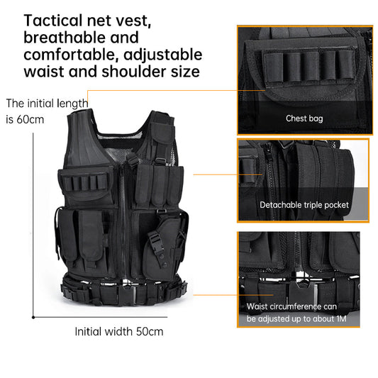 6000D Nylon Multi Pocket Camouflage Outdoor Gear Vest
