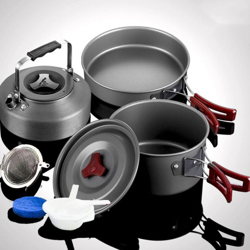Portable Camping Cookware Set Picnic Pots Outdoor