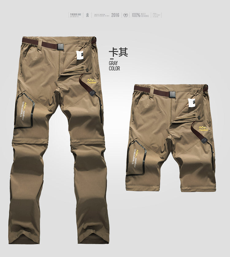 Two Detachable Shorts Quick Dry Stretch Hiking Pants