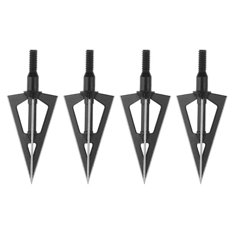 4 Pack Three Blade Hunting Broadhead Arrowheads