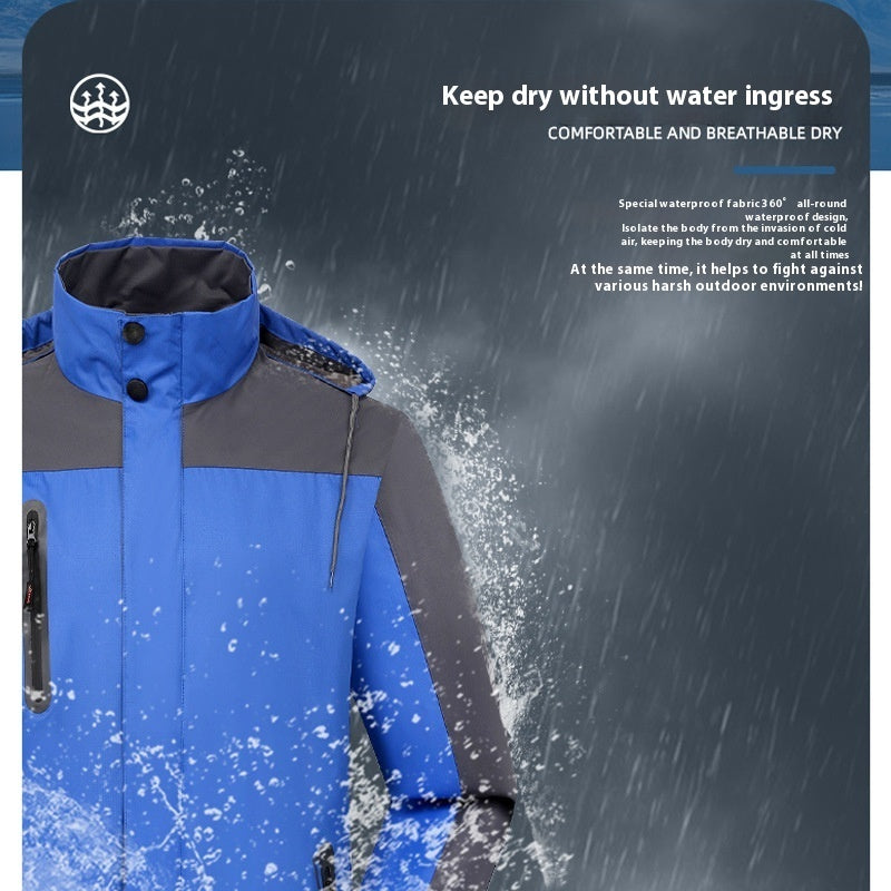 Unisex Waterproof Windproof Outdoor Shell Jacket Coat