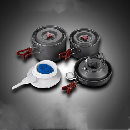 Portable Camping Cookware Set Picnic Pots Outdoor
