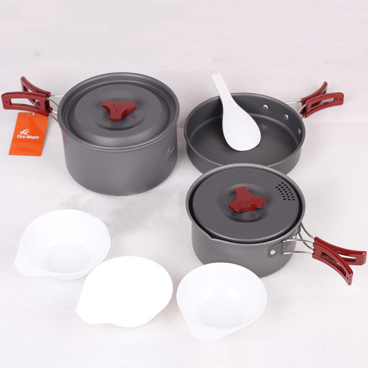 Portable Camping Cookware Set Picnic Pots Outdoor