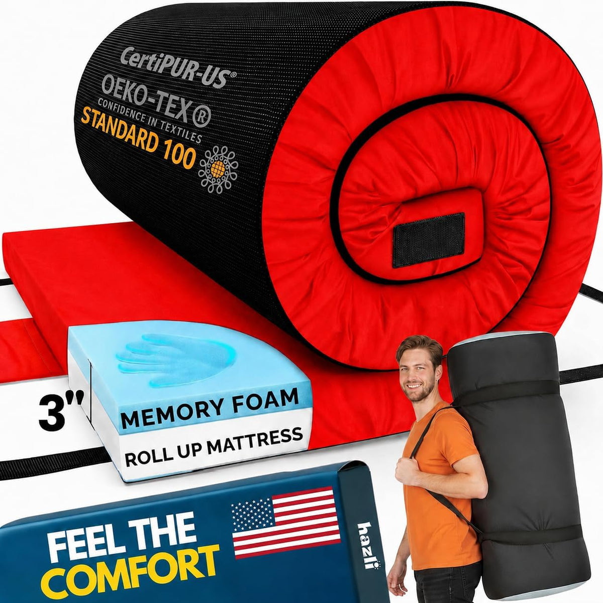 Matrix Air Cell Memory Foam Camping Mattress