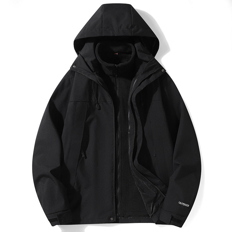 Unisex 3 In 1 Outdoor Jacket Detachable Liner