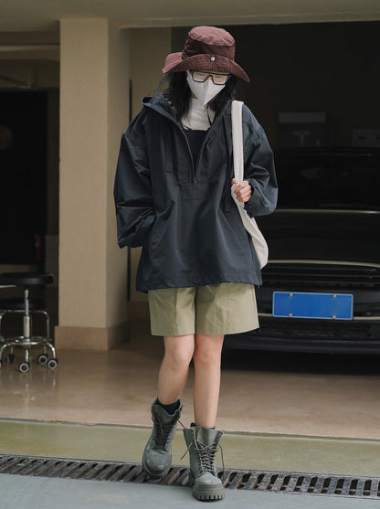 Women's Korean Style Hooded Windproof Casual Jacket