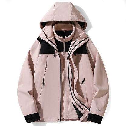 Unisex 3 In 1 Outdoor Jacket Detachable Liner