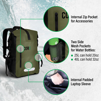 25L Waterproof Dry Backpack For Outdoor Adventures