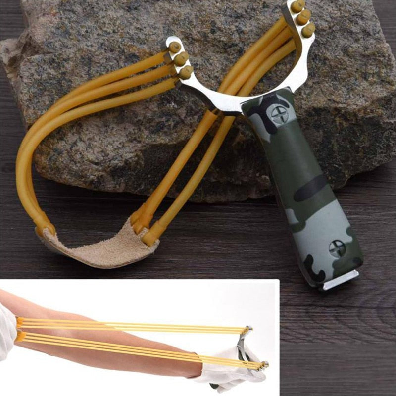 Stainless Steel Three Card Six Strand Slingshot