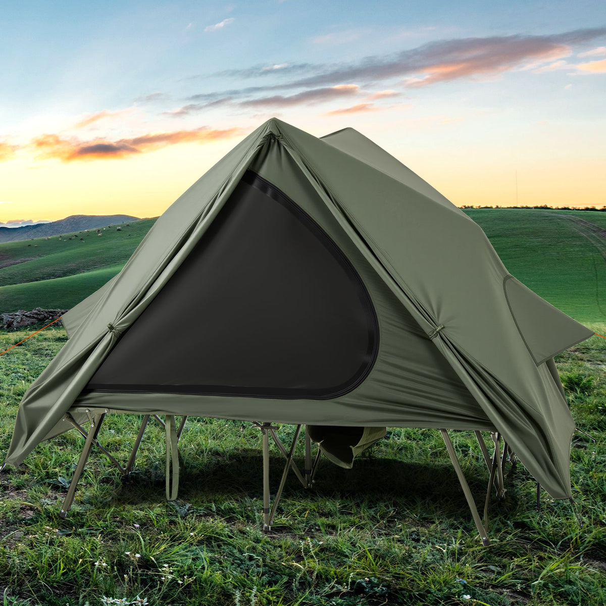 Foldable 2 Person Camping Cot Tent Pop Up