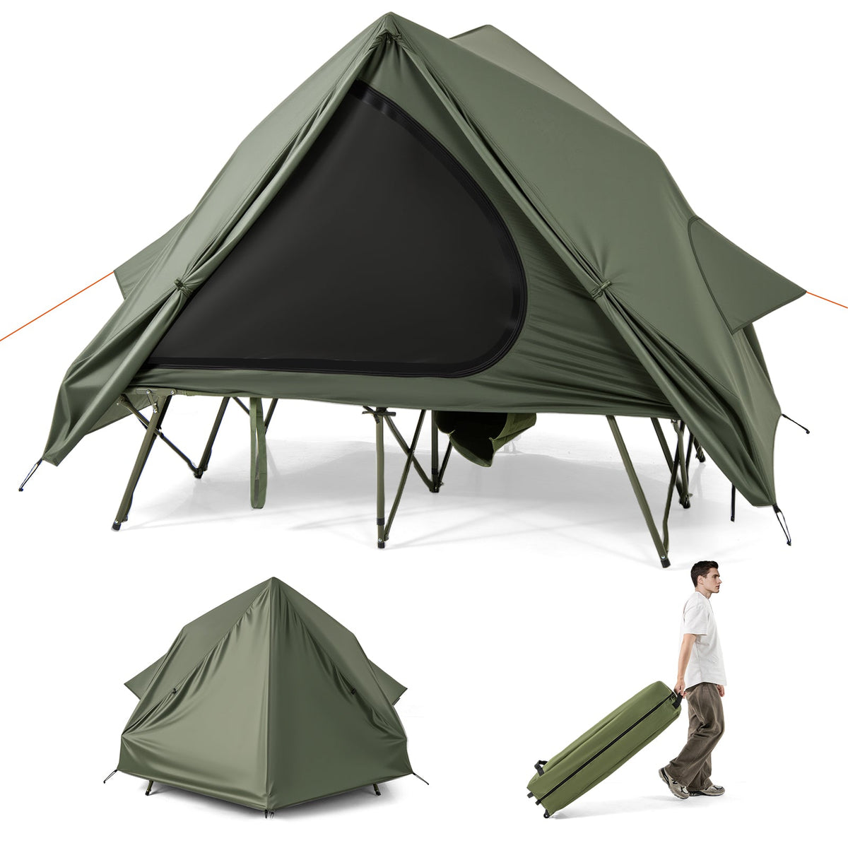 Foldable 2 Person Camping Cot Tent Pop Up