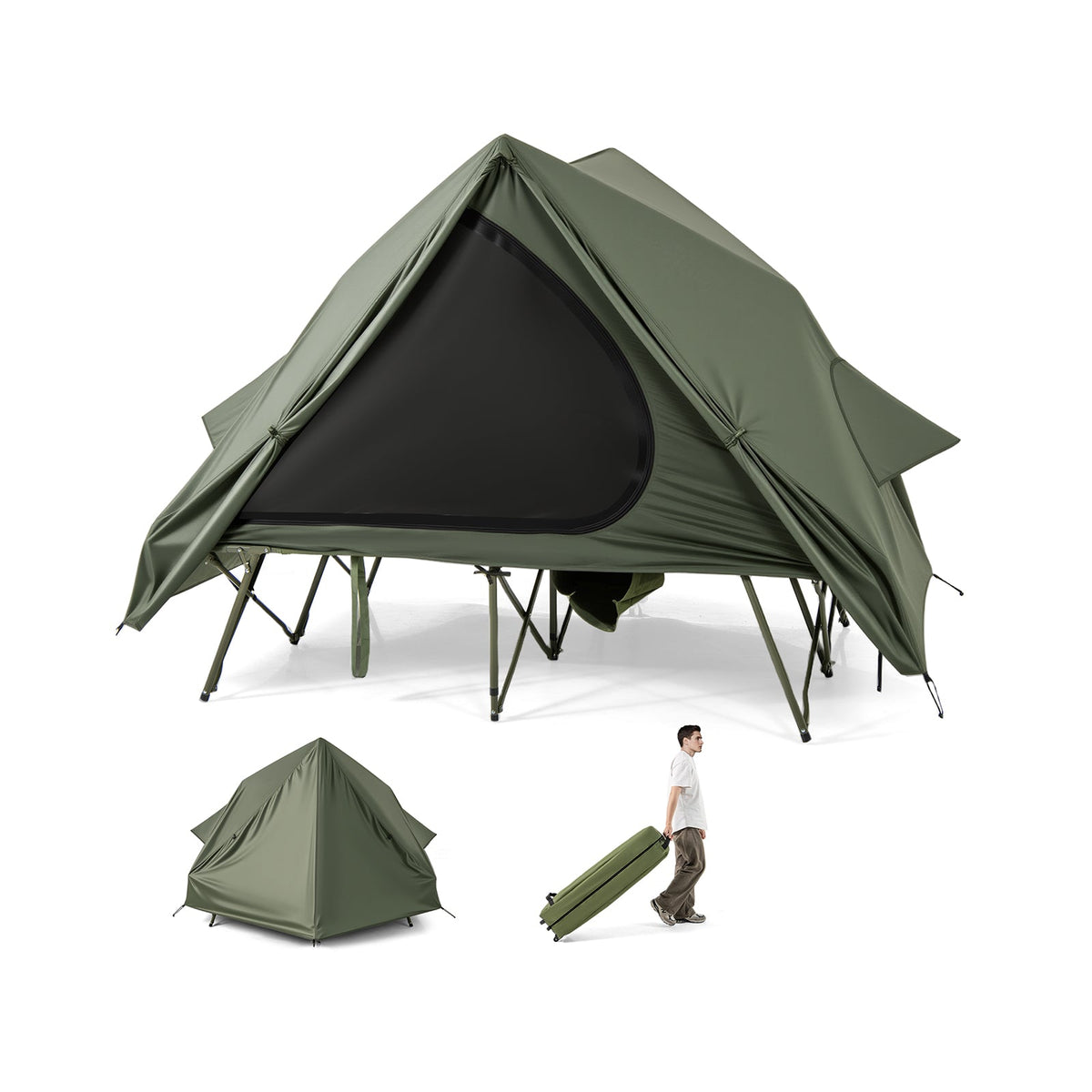 Foldable 2 Person Camping Cot Tent Pop Up