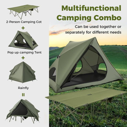 Foldable 2 Person Camping Cot Tent Pop Up