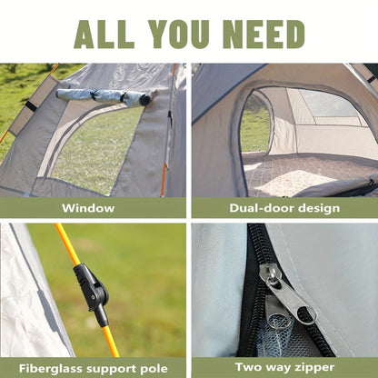 3 4 Person Instant Pop Up Waterproof Camping