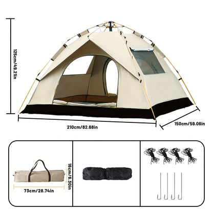 3 4 Person Instant Pop Up Waterproof Camping