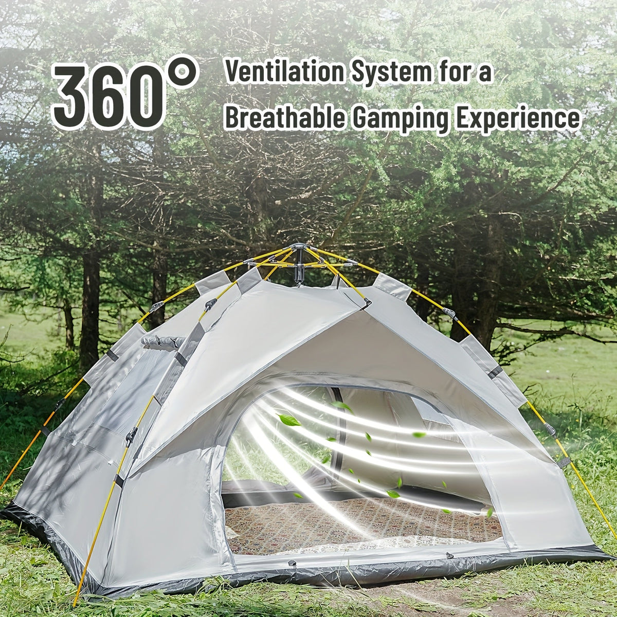 3 4 Person Instant Pop Up Waterproof Camping