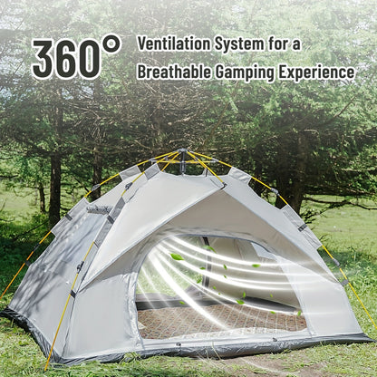 3 4 Person Instant Pop Up Waterproof Camping