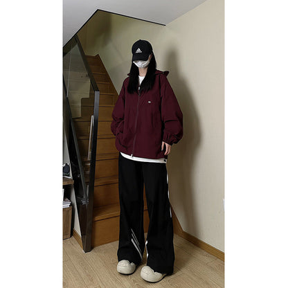 Gray Hooded Sunproof Ice Silk Outdoor Jacket