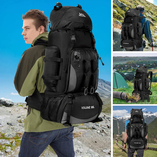 90L Waterproof Hiking Camping Trekking Travel Backpack