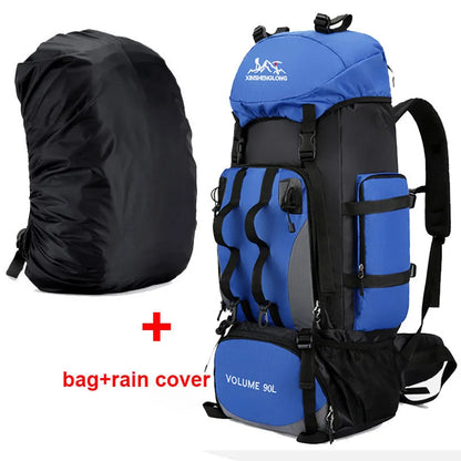 90L Waterproof Hiking Camping Trekking Travel Backpack