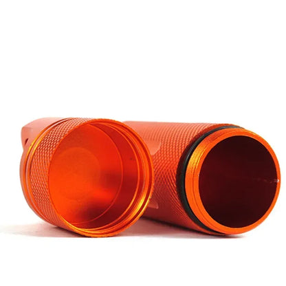Aluminum Survival Pill Bottle Waterproof First Aid Container