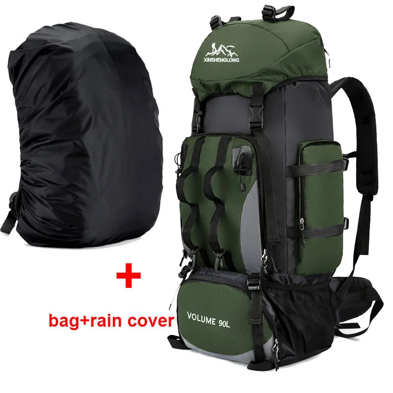 90L Waterproof Hiking Camping Trekking Travel Backpack