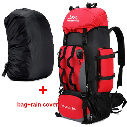 90L Waterproof Hiking Camping Trekking Travel Backpack