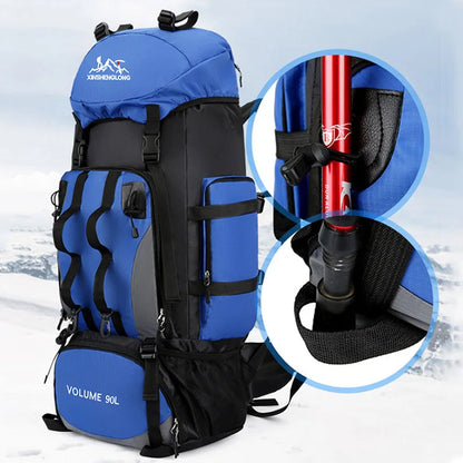 90L Waterproof Hiking Camping Trekking Travel Backpack