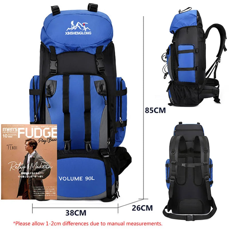 90L Waterproof Hiking Camping Trekking Travel Backpack
