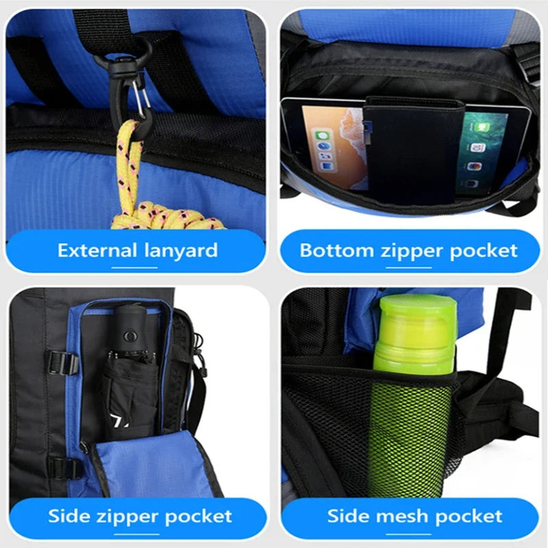 90L Waterproof Hiking Camping Trekking Travel Backpack