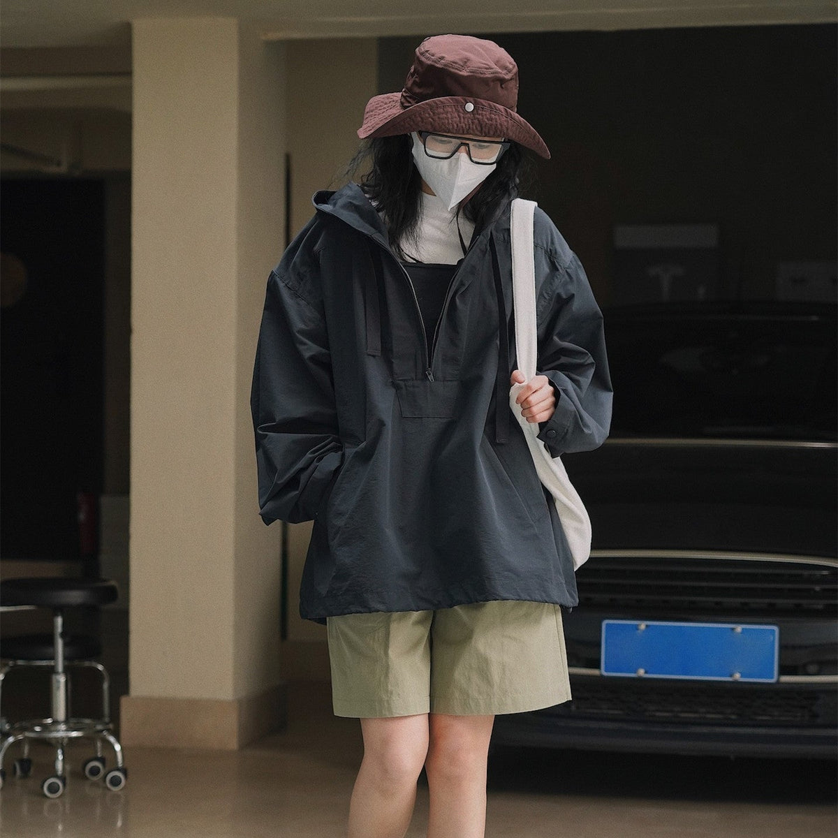 Women's Korean Style Hooded Windproof Casual Jacket