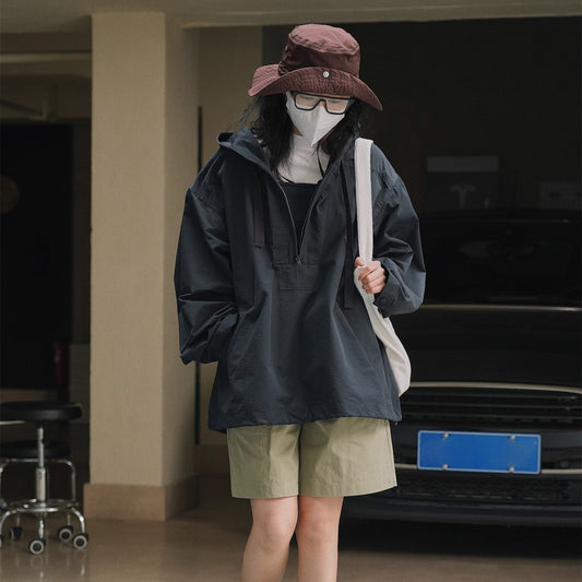Women's Korean Style Hooded Windproof Casual Jacket