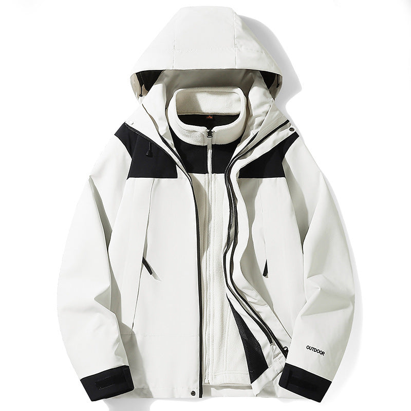 Unisex 3 In 1 Outdoor Jacket Detachable Liner
