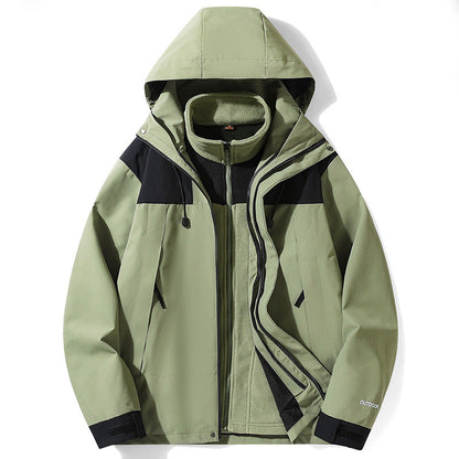 Unisex 3 In 1 Outdoor Jacket Detachable Liner