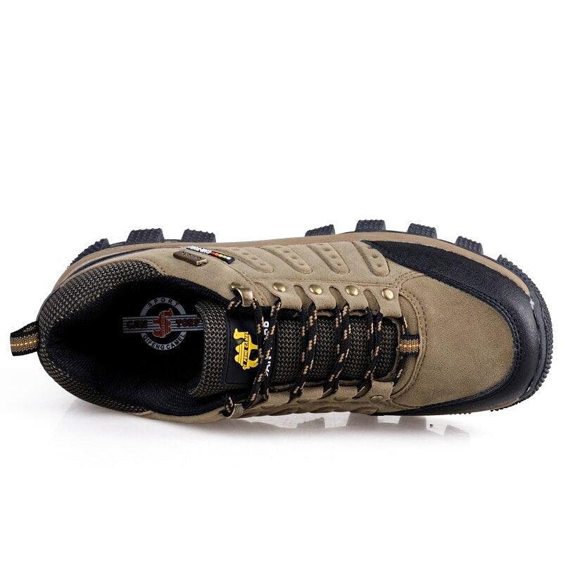 Men's Brown Waterproof Lightweight Wear Resistant Hiking Shoes