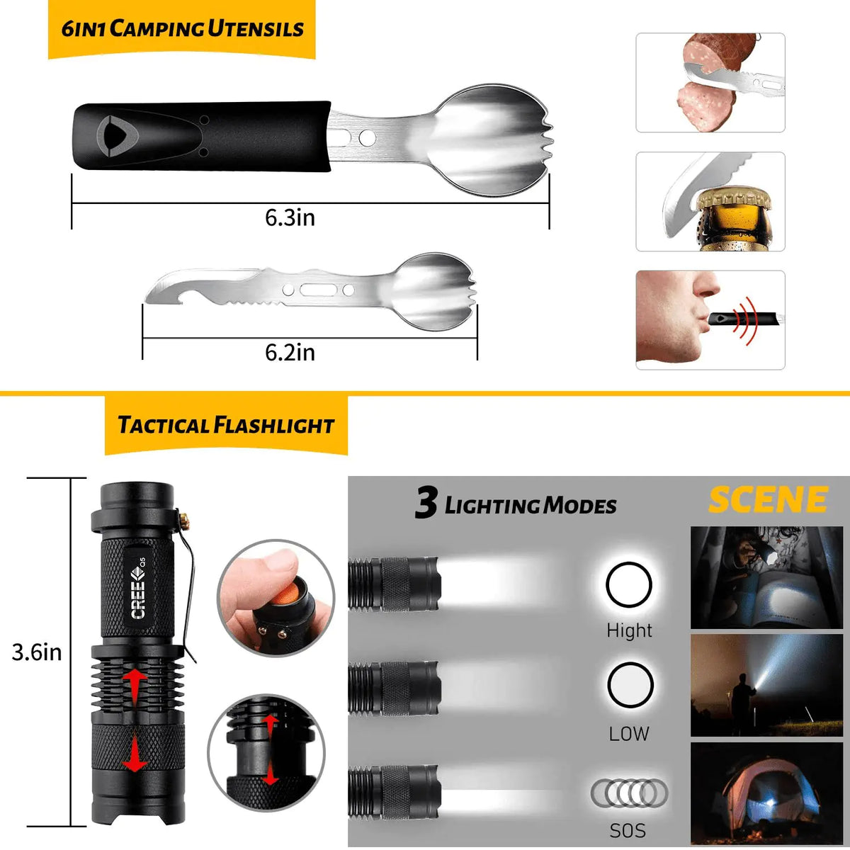 60 In 1 Emergency Survival Gear Outdoor Kit
