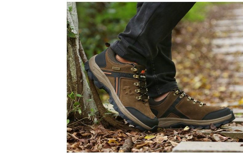 Men's Genuine Leather Warm Non Slip Hiking Boots