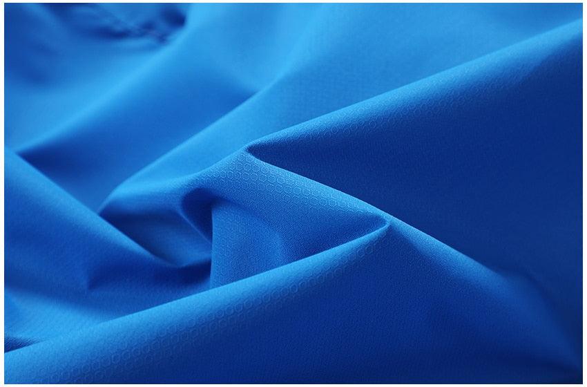 Men's Blue Waterproof Warm Detachable Hooded Jacket