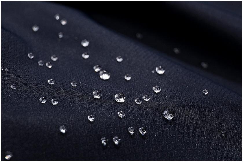 Men's Blue Waterproof Warm Detachable Hooded Jacket