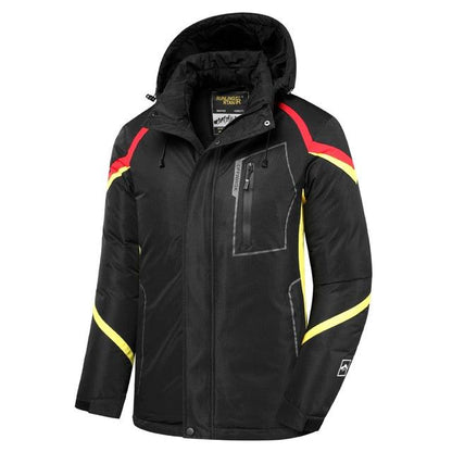 Men's Blue Waterproof Warm Detachable Hooded Jacket