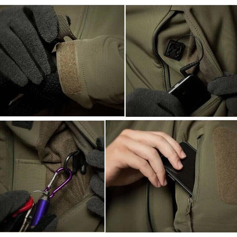 Unisex Camouflage Thermal Fleece Windproof Outdoor Jacket