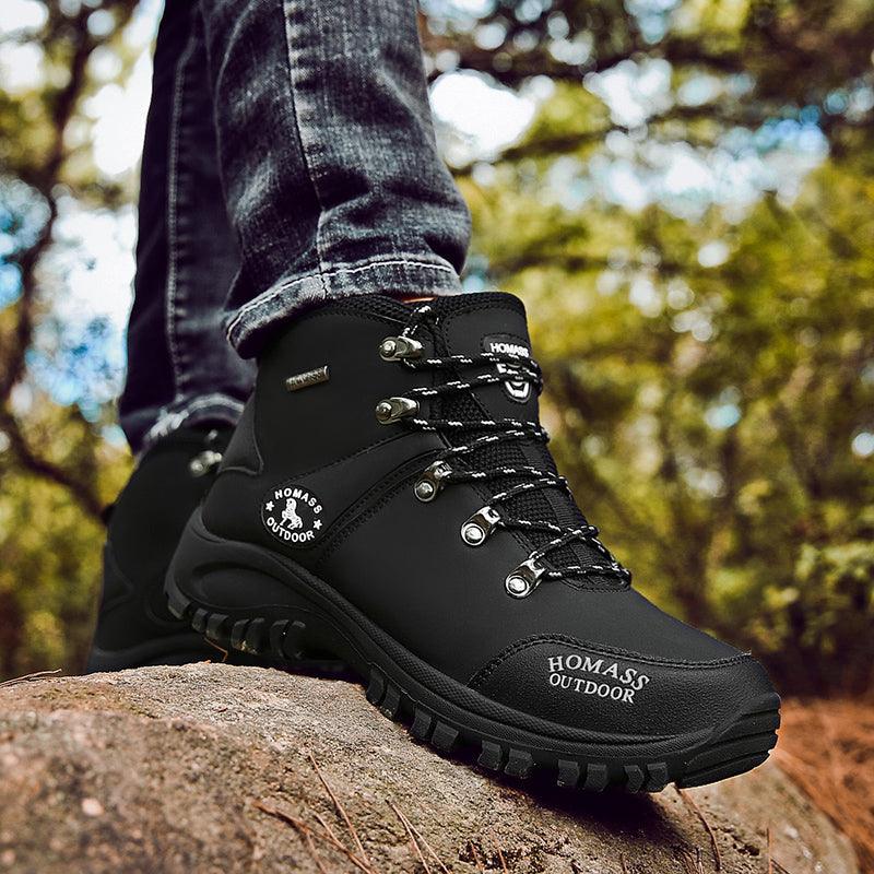 Men's Waterproof Warm Fur Lined Hiking Boots