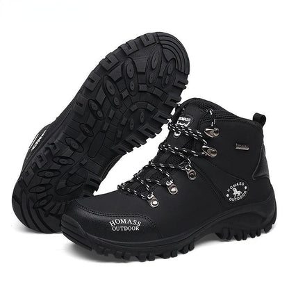 Men's Waterproof Warm Fur Lined Hiking Boots