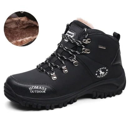Men's Waterproof Warm Fur Lined Hiking Boots