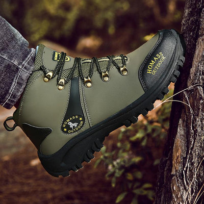 Men's Waterproof Warm Fur Lined Hiking Boots
