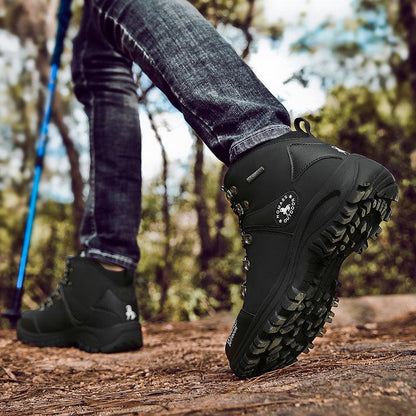 Men's Waterproof Warm Fur Lined Hiking Boots