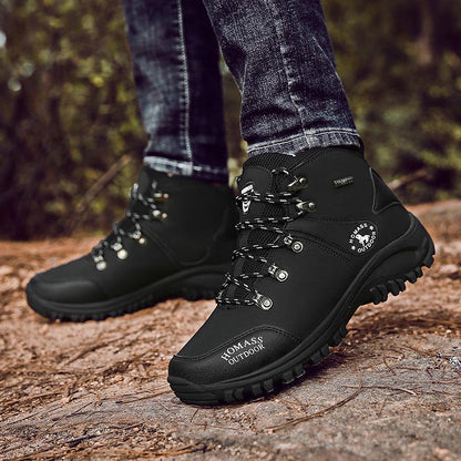 Men's Waterproof Warm Fur Lined Hiking Boots