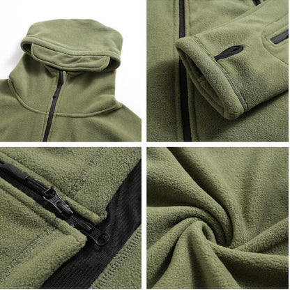 Men's Lightweight Thermal Fleece Hooded Outdoor Jacket