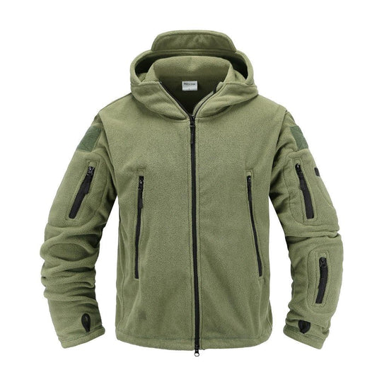 Men's Lightweight Thermal Fleece Hooded Outdoor Jacket