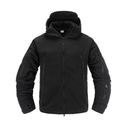 Men's Lightweight Thermal Fleece Hooded Outdoor Jacket